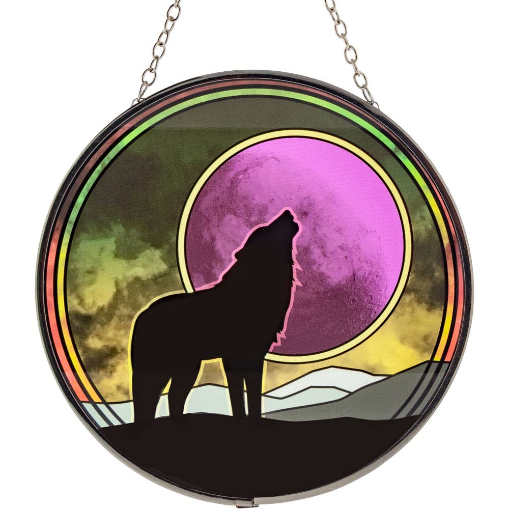 Glass Suncatcher 6in - Wolf (Each)