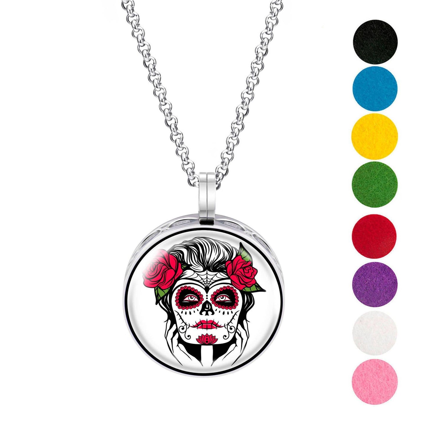 Sugar Skull Tattoo Necklace Diffuser