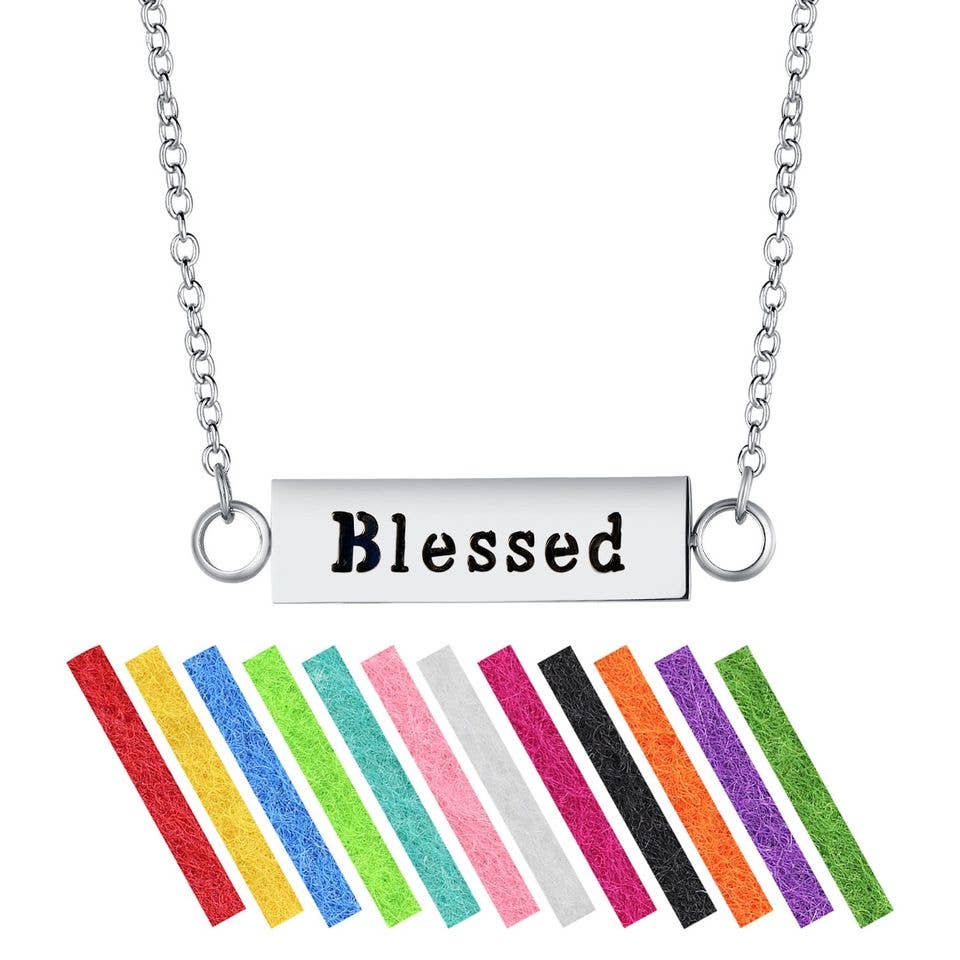 Blessed Diffuser Bar Necklace