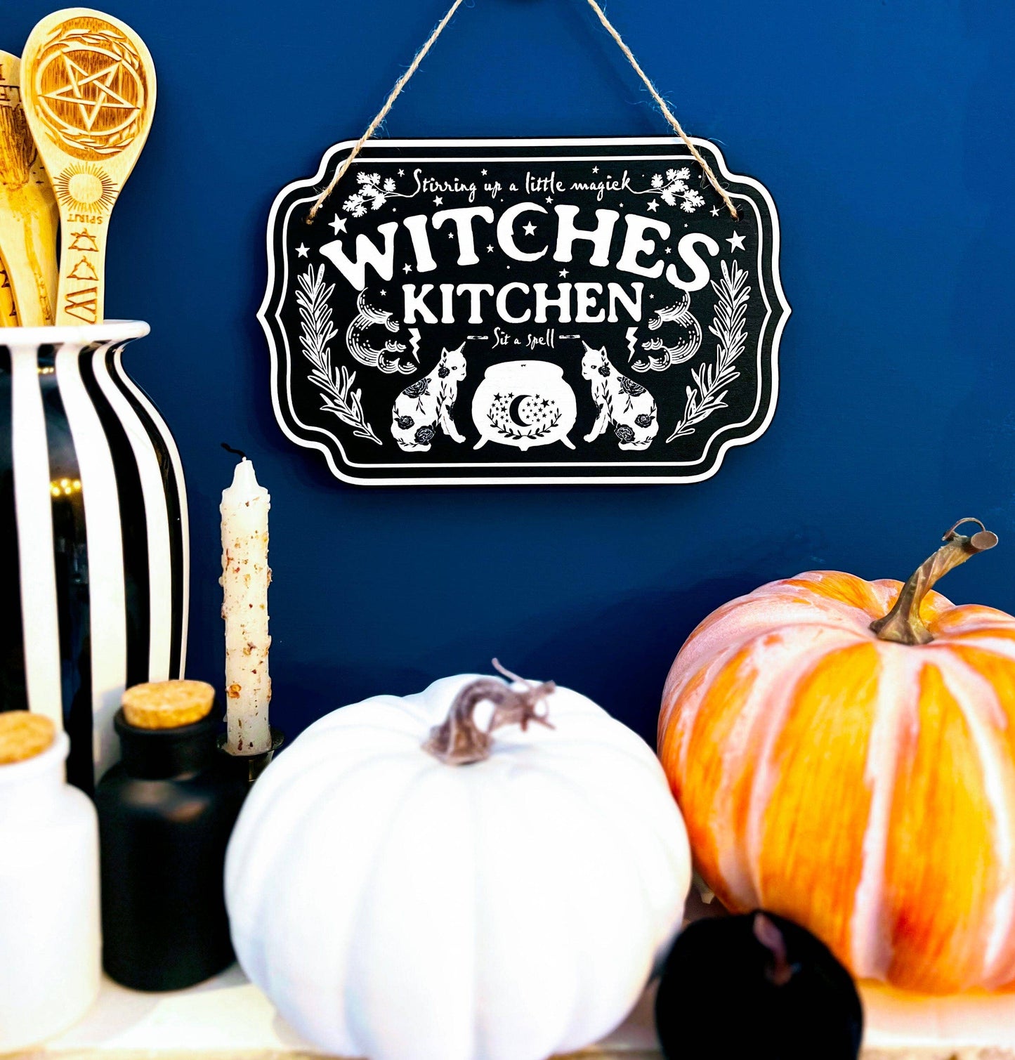 Halloween Witchy Décor Wooden Sign