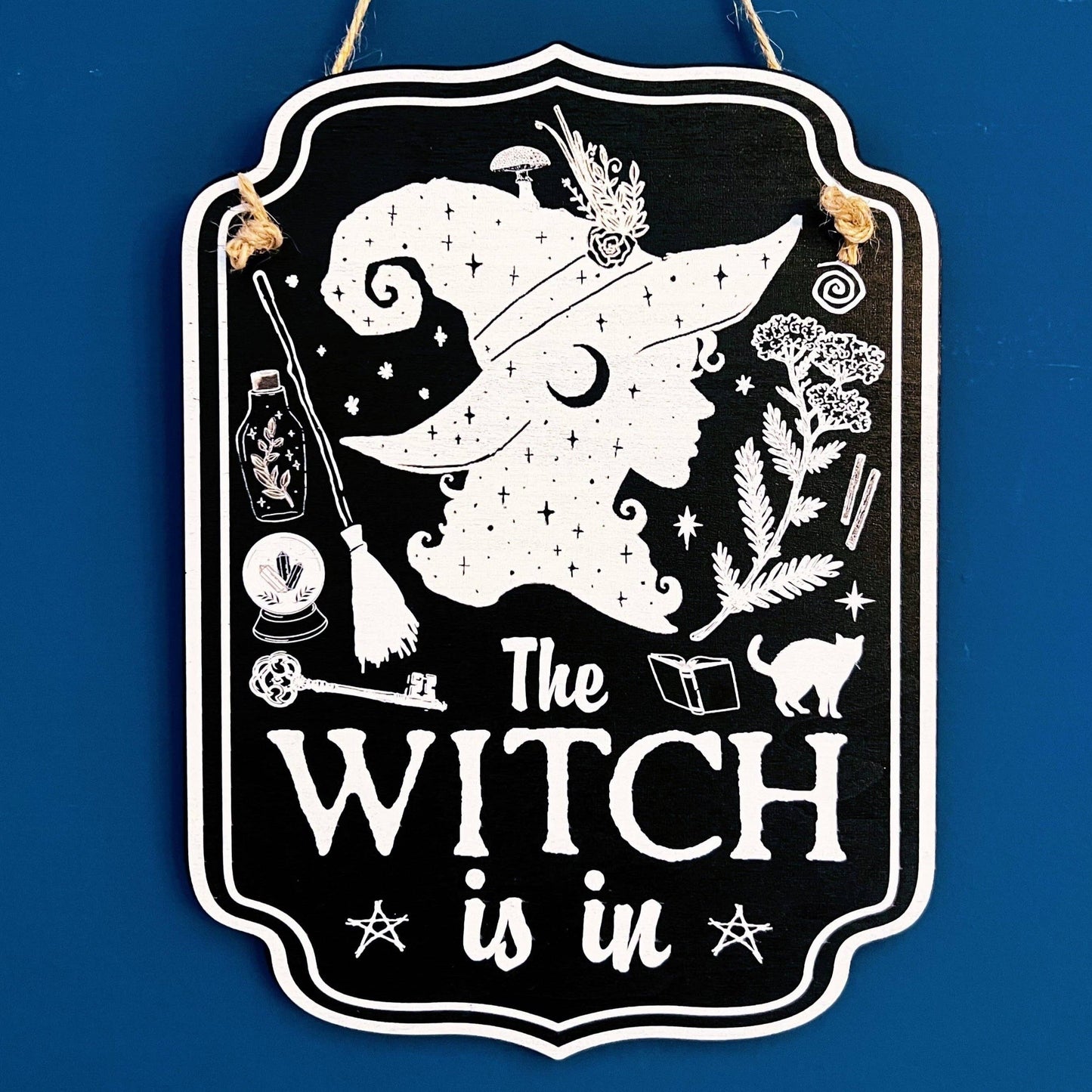 Halloween Witchy Décor Wooden Sign