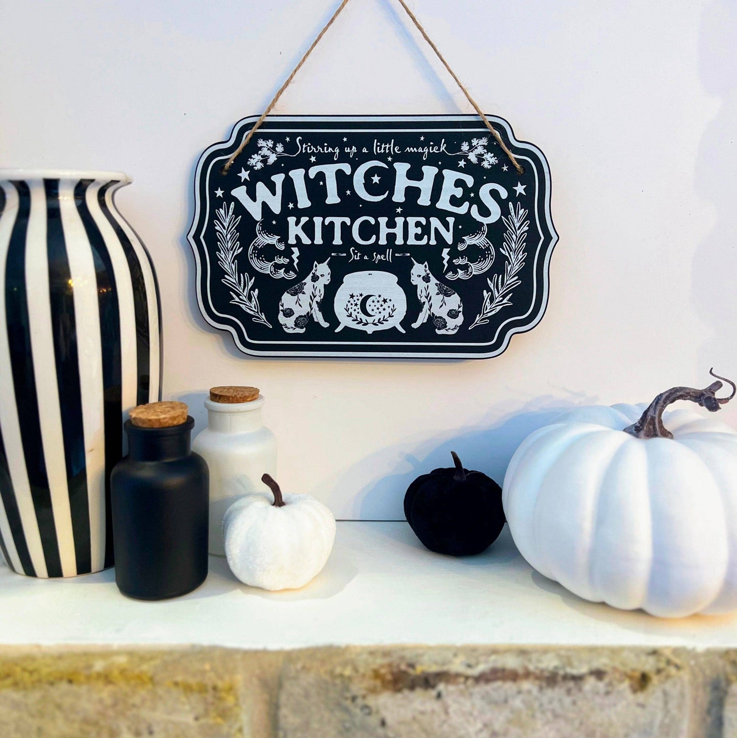 Halloween Witchy Décor Wooden Sign
