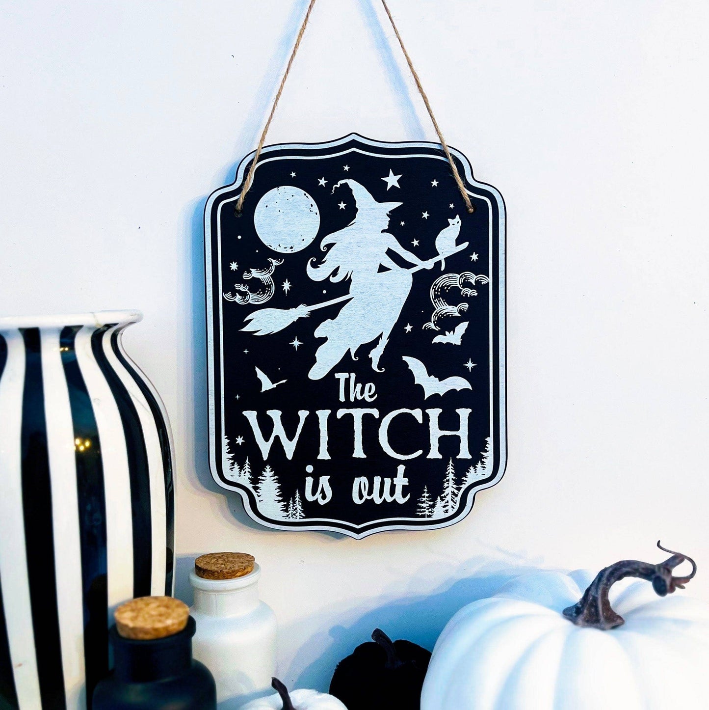 Halloween Witchy Décor Wooden Sign