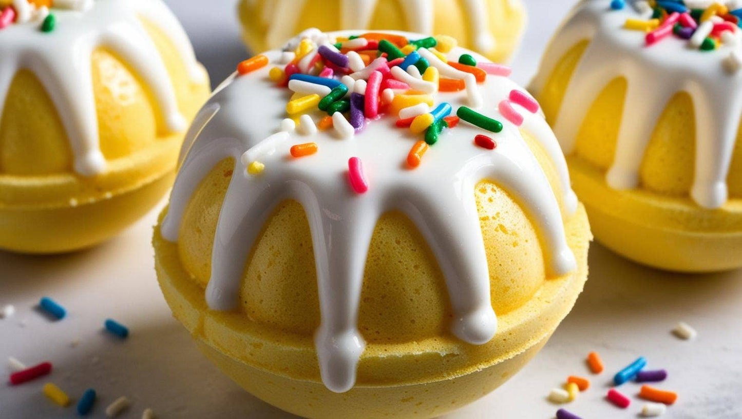 Cake Pop Inspired Bath Bombs - Bathe in Sweetness - 4oz