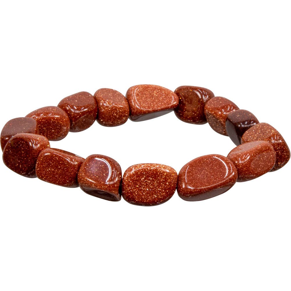 Tumbled Stones Bracelet Goldstone (Pack of 6)