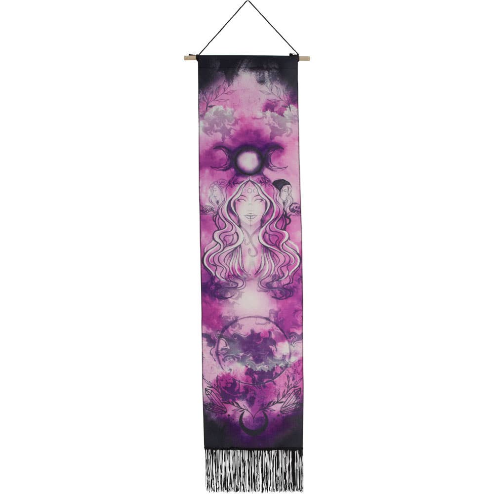 Linen Banner w/ Fringe - Triple Goddess (Each)