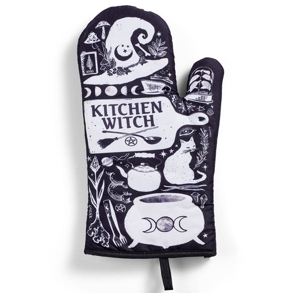 Kitchen Witch Oven Mitt Set -