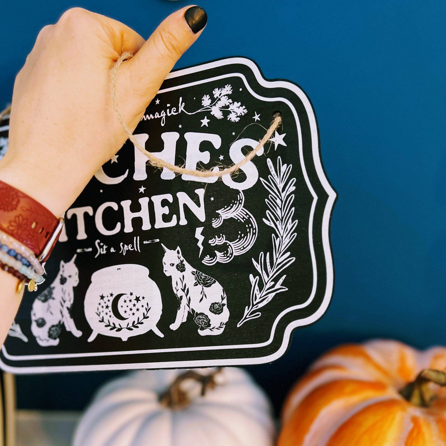 Halloween Witchy Décor Wooden Sign
