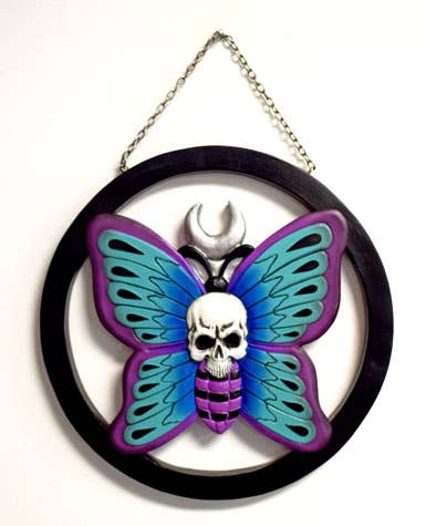 Hanging Skull On Butterfly