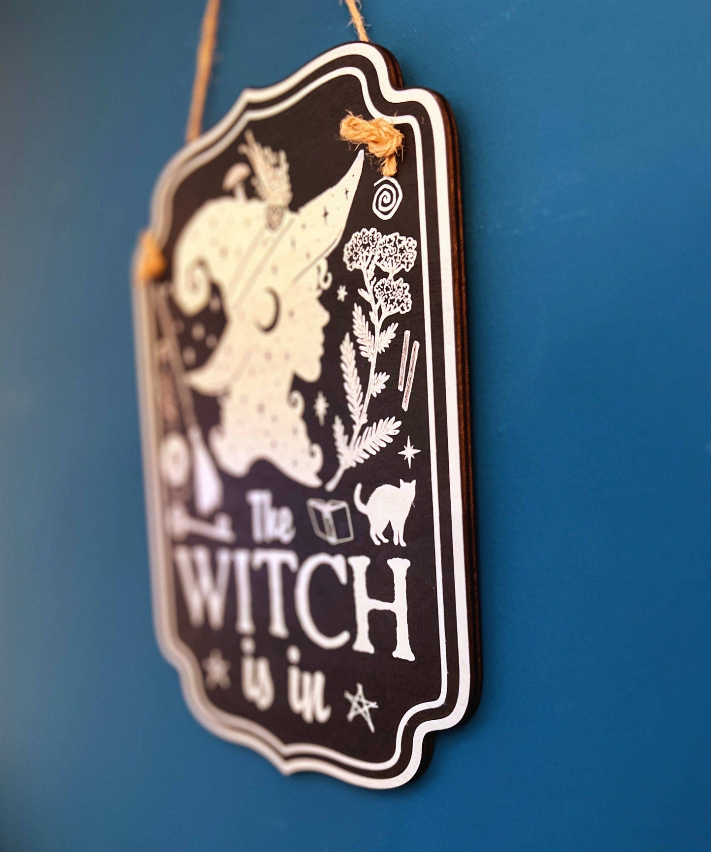 Halloween Witchy Décor Wooden Sign