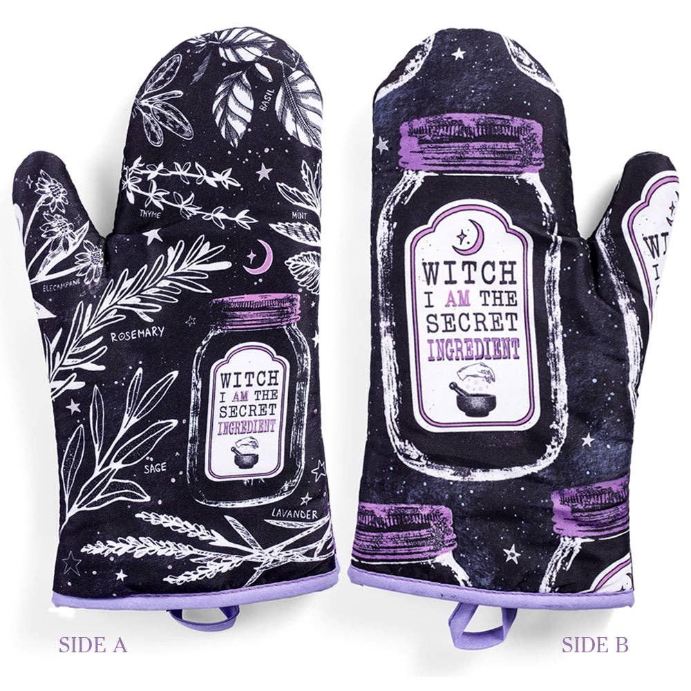 Kitchen Witch Oven Mitt Set -