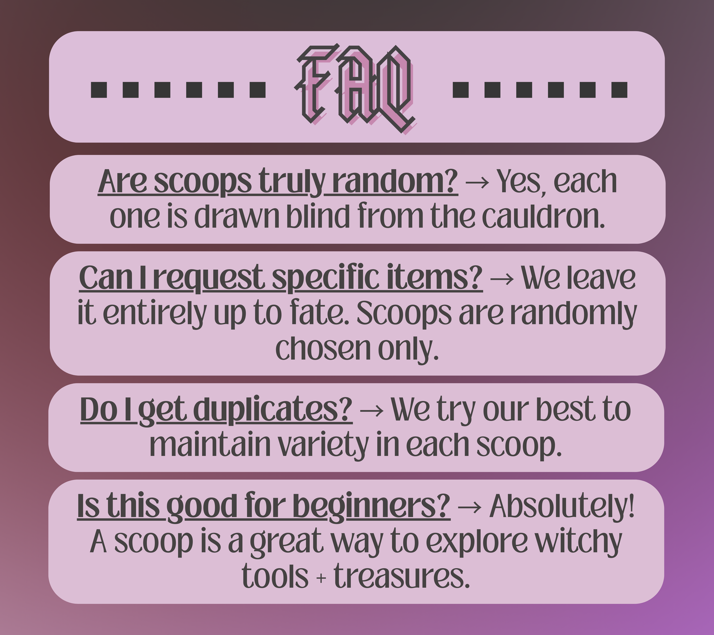 Mystery Cauldron Capsule Scoops