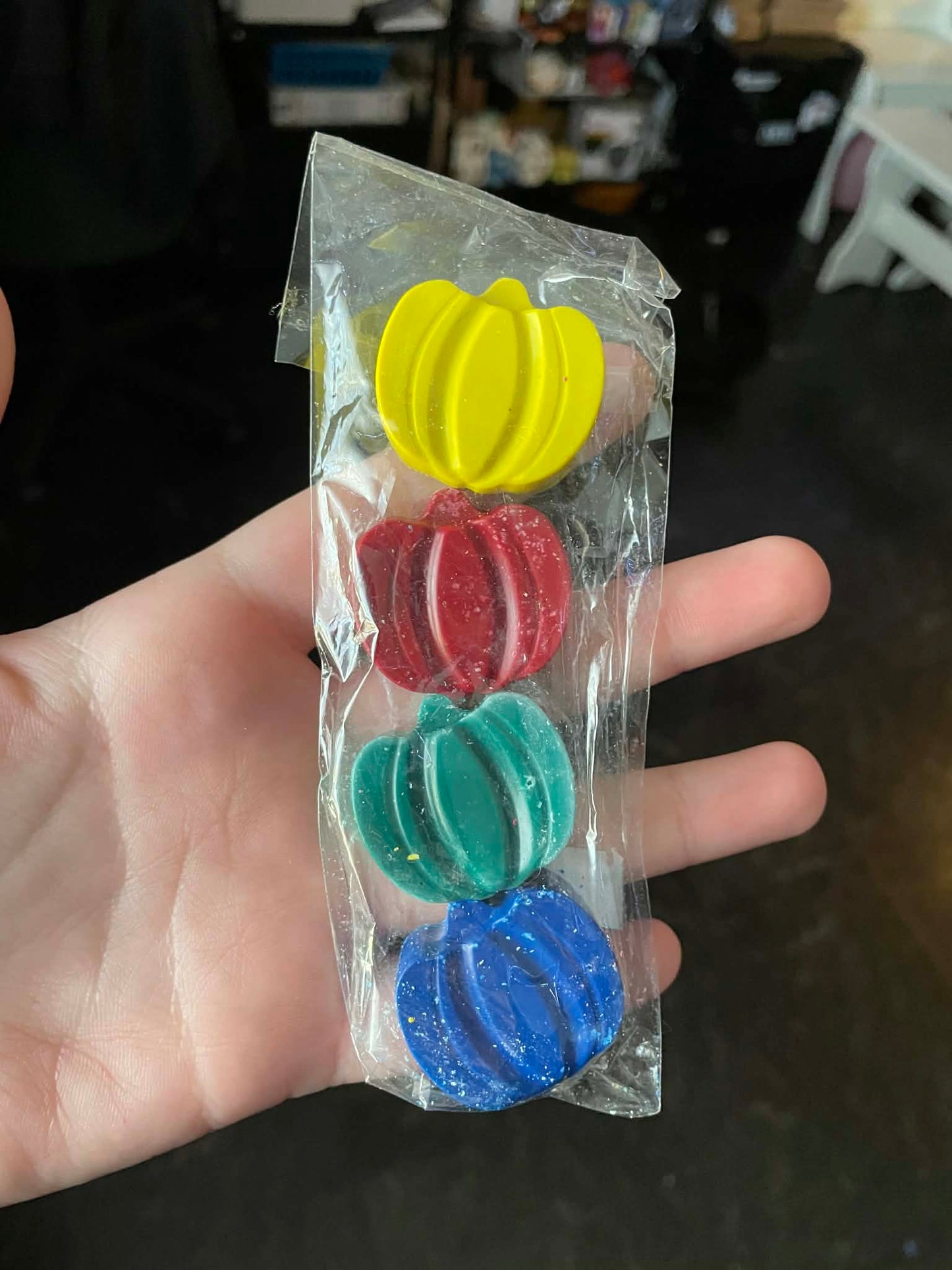 Handmade Pumpkin Crayons
