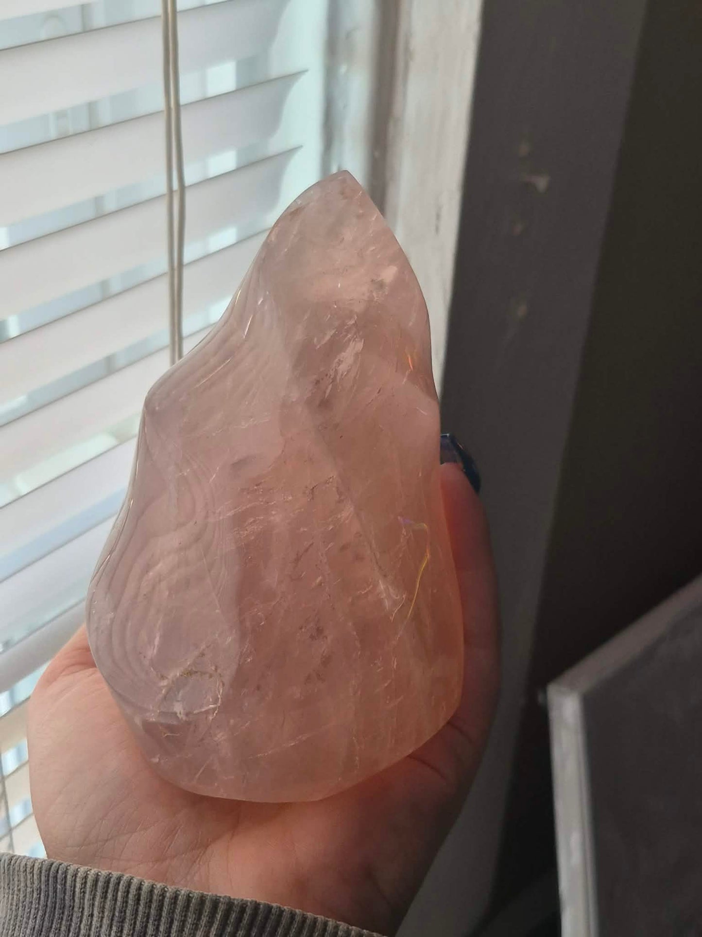 Rose Quartz Flame | Large