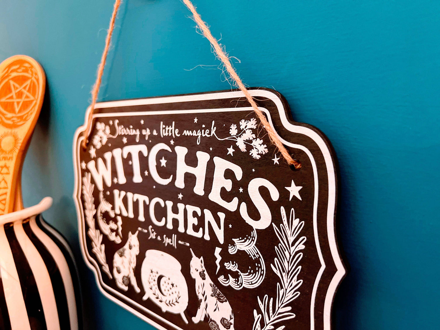 Halloween Witchy Décor Wooden Sign