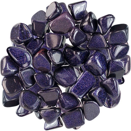 Blue Goldstone Tumbled Stones