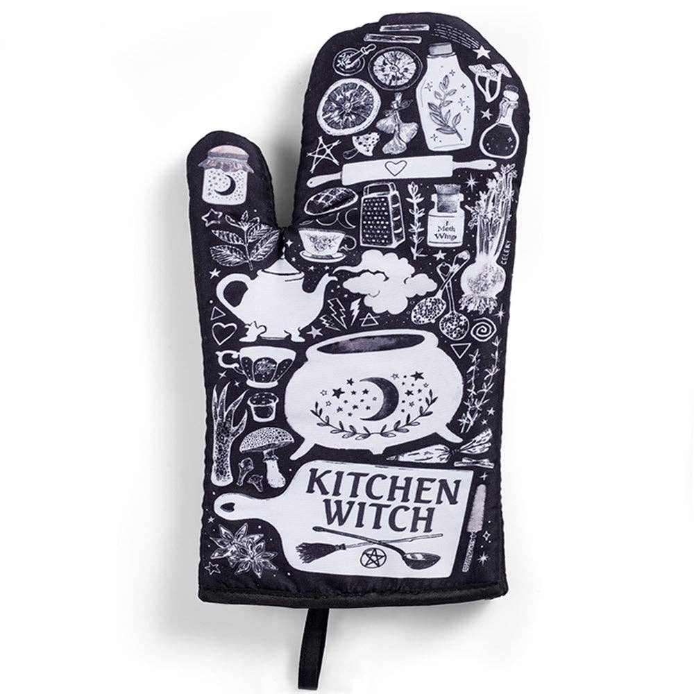Kitchen Witch Oven Mitt Set -