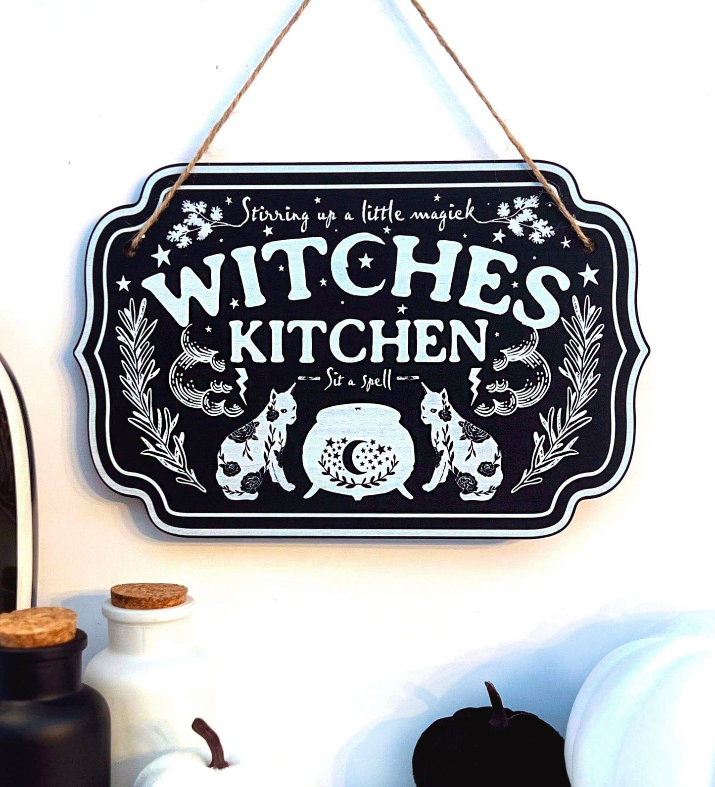 Halloween Witchy Décor Wooden Sign