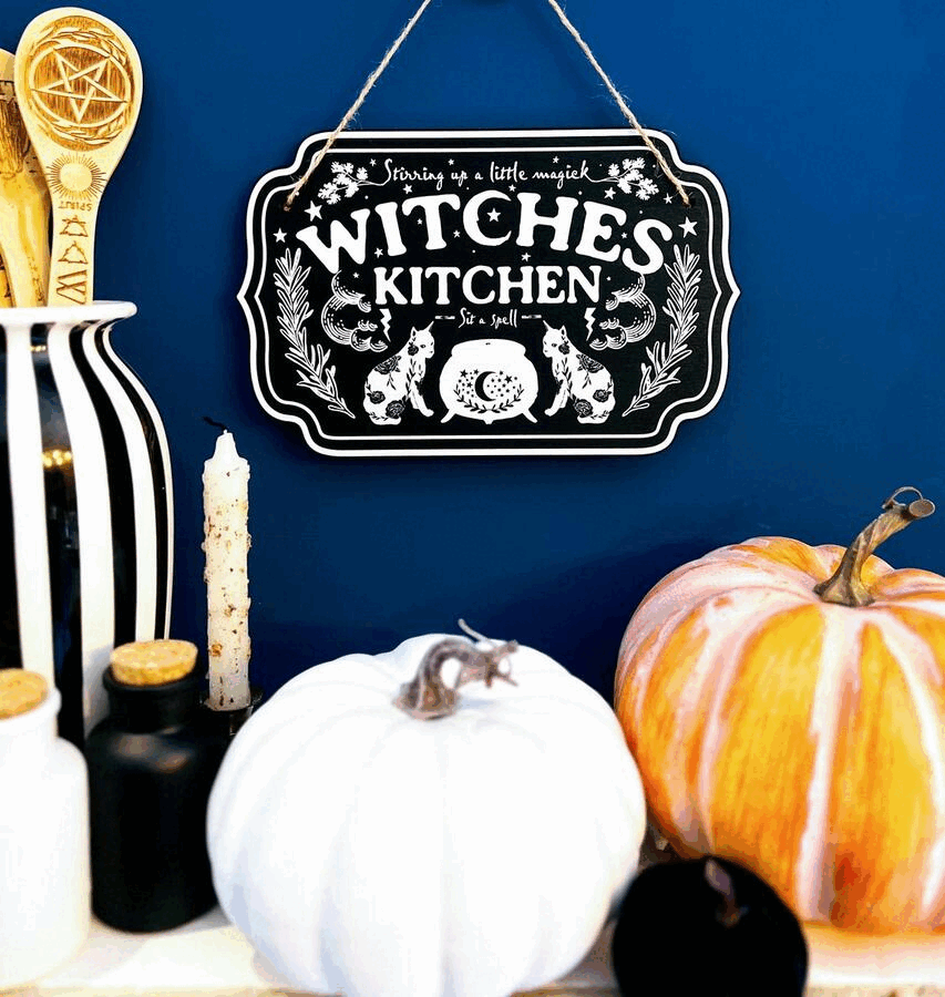 Halloween Witchy Décor Wooden Sign