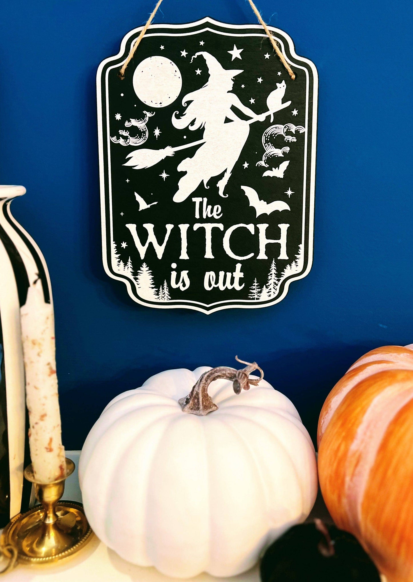 Halloween Witchy Décor Wooden Sign