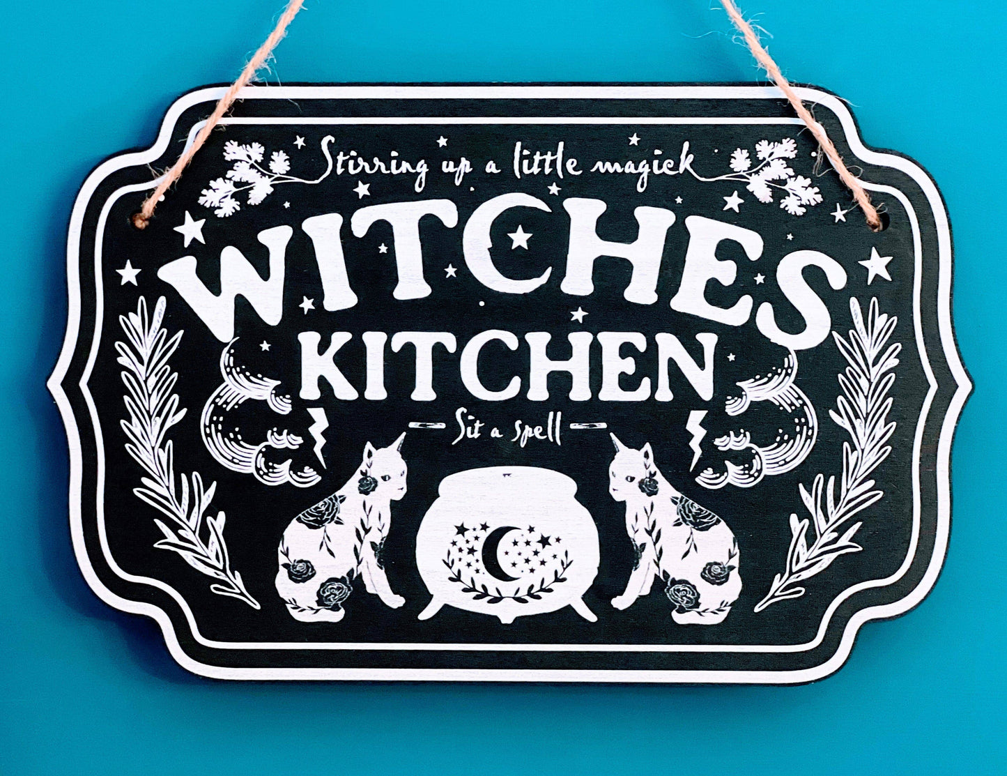 Halloween Witchy Décor Wooden Sign
