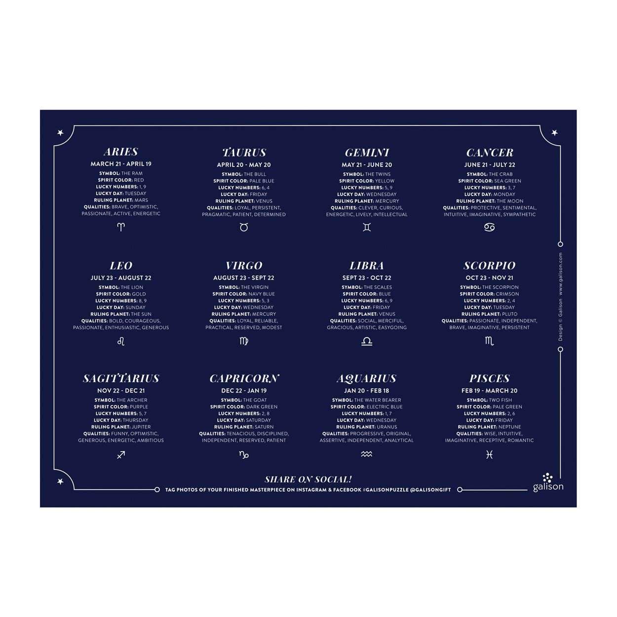 Astrology 1000 Piece Foil Puzzle