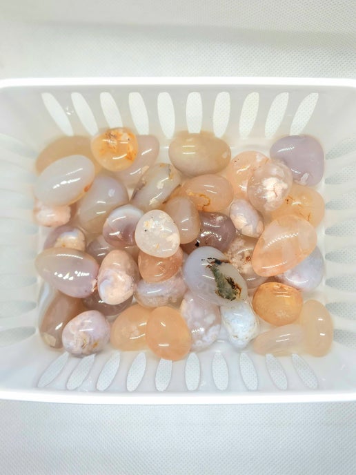 Flower Agate Tumbled Stones