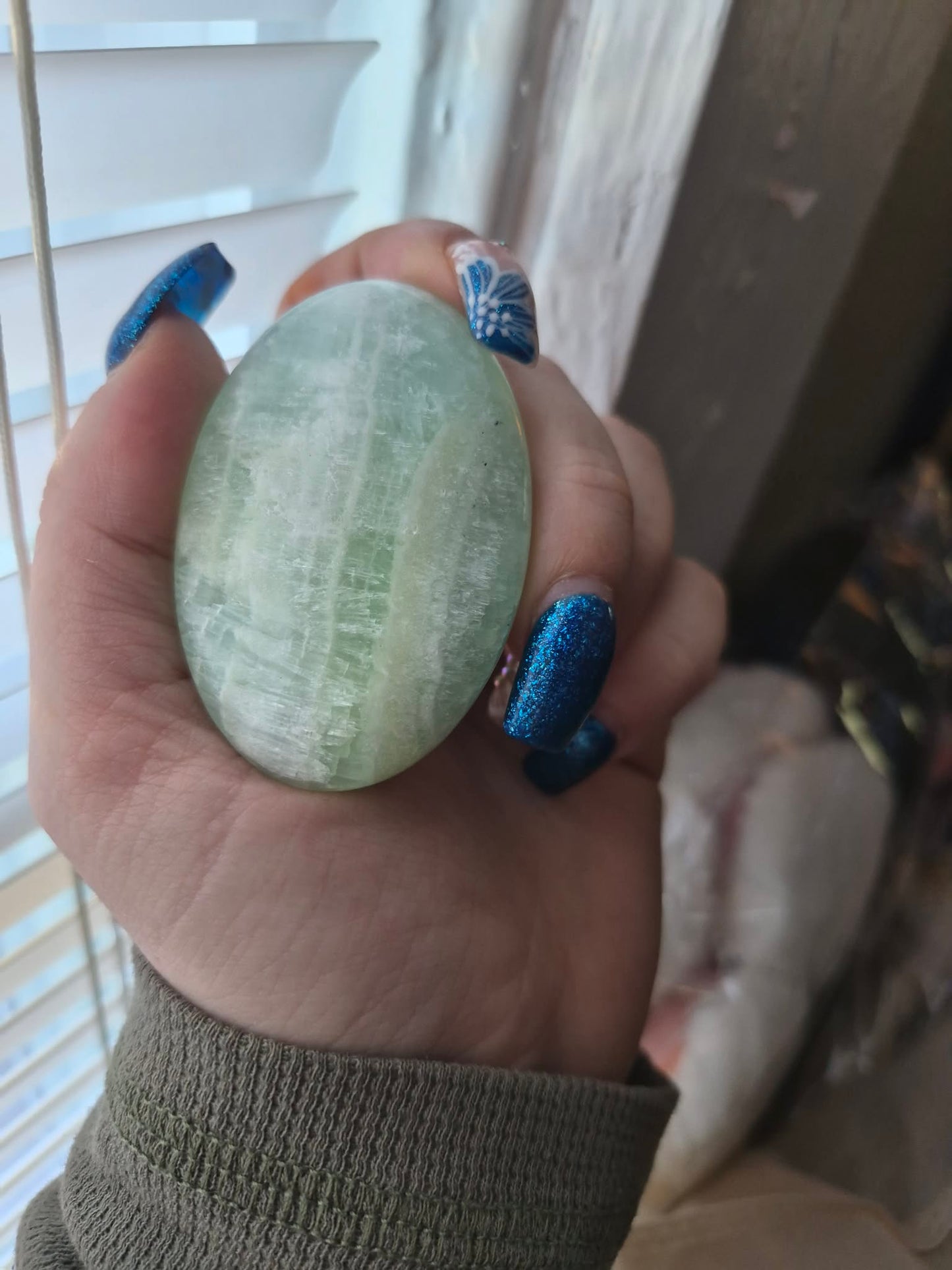 Green Calcite Palmstone