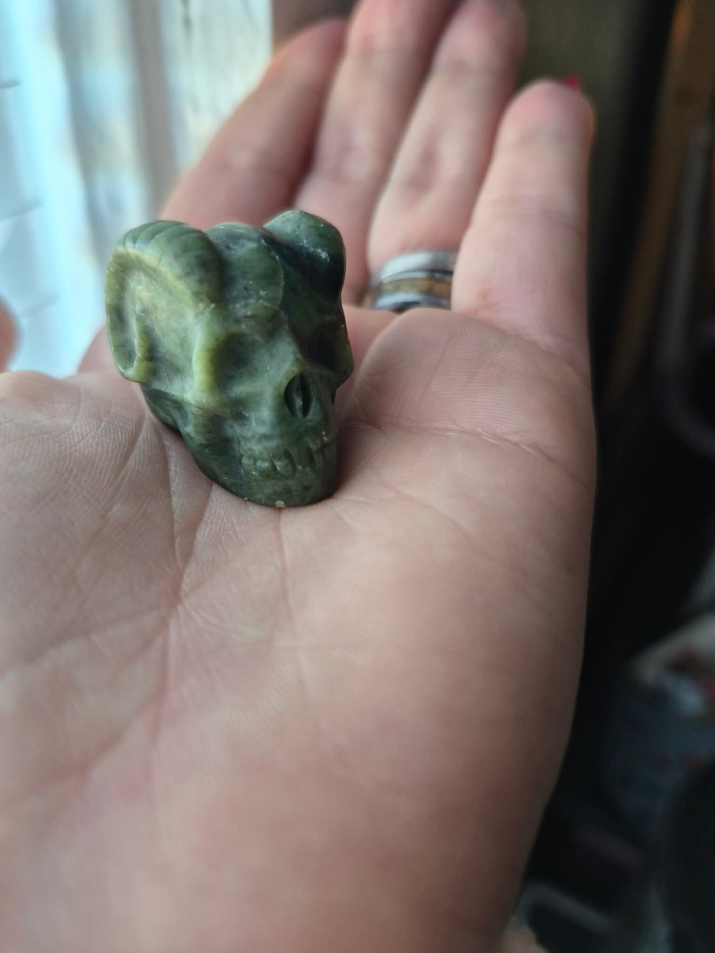 Green Jade Demon Skull