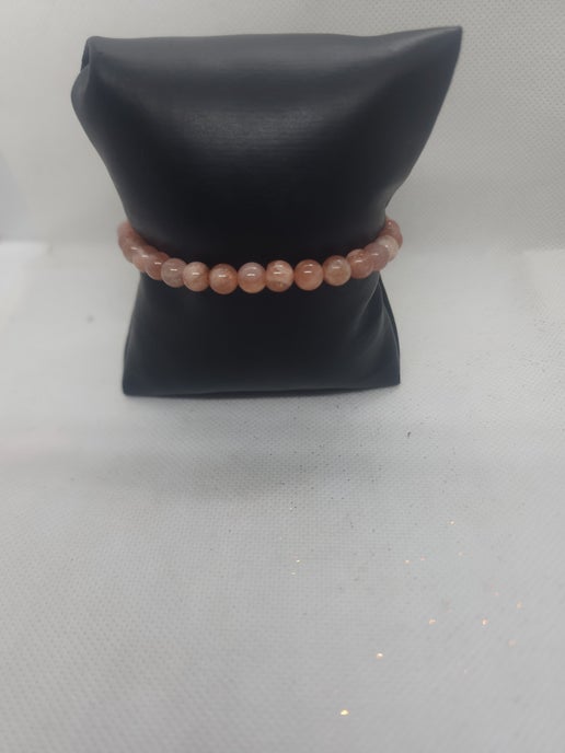 Peach Moonstone 6mm Bracelet