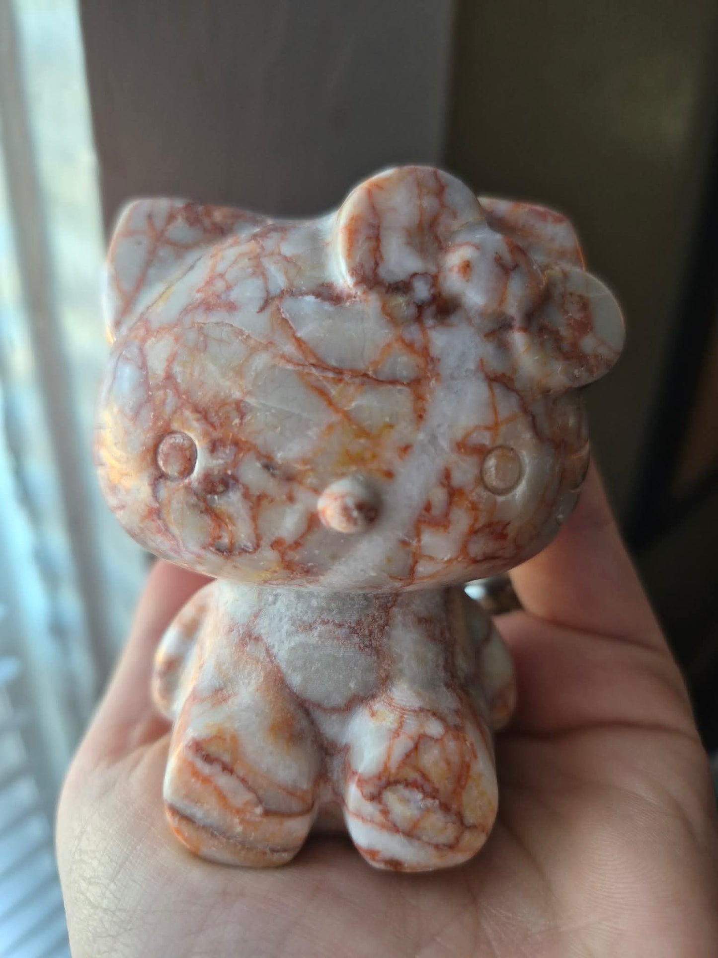 Red Vein Jasper Hello Kitty