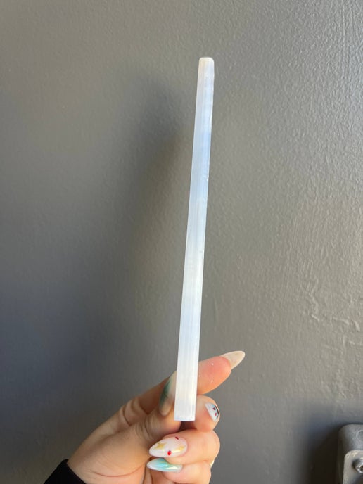 Etched Selenite Sun & Moon Crystal Charging Bar