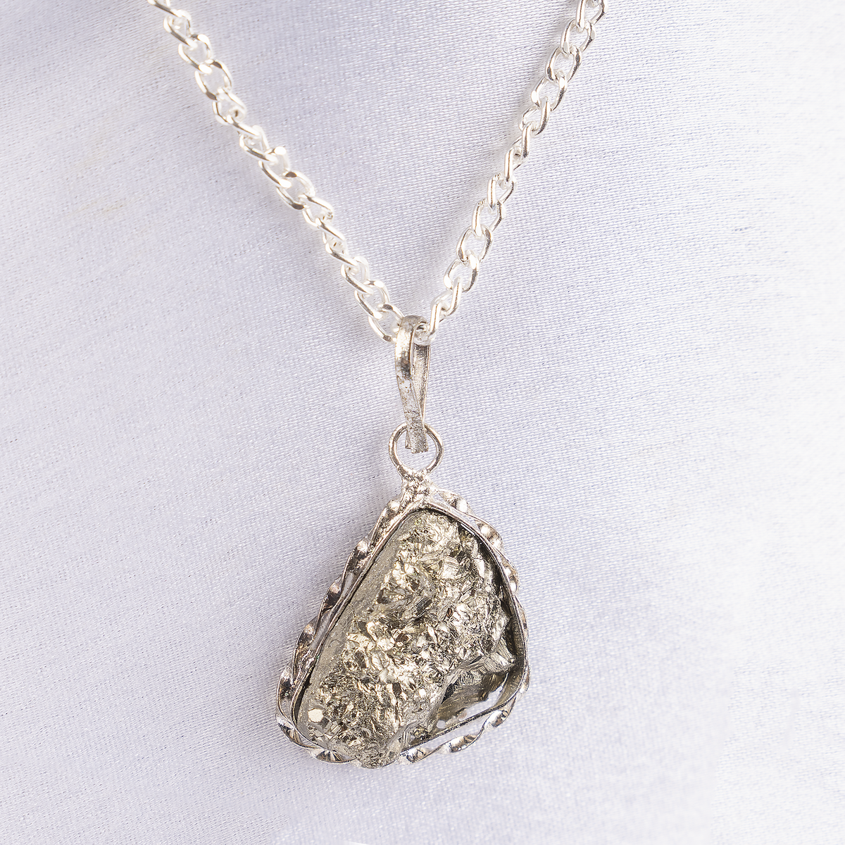 Crystal Pendant | Pyrite Necklace | Wealth Protection
