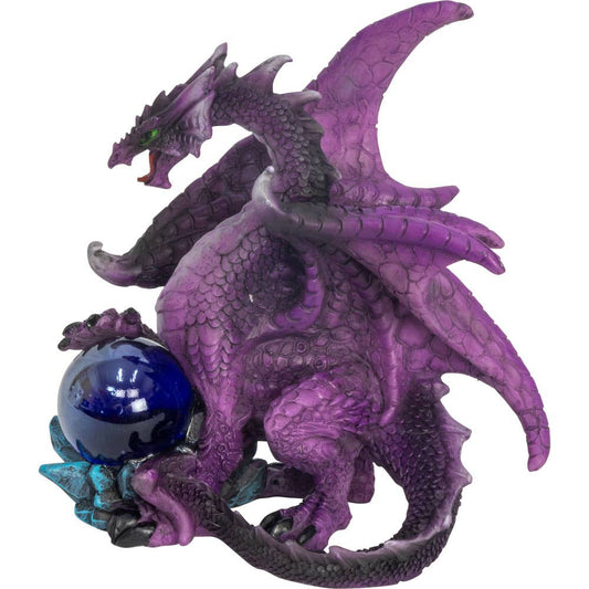 Dragon Figurine w/ Sphere - Purple