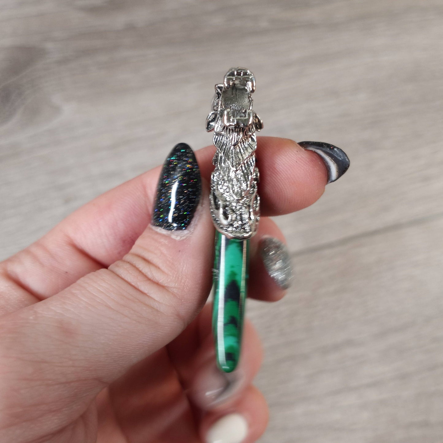Gemstone Wolf Head Pendant in Assorted Crystals – Gift Shop