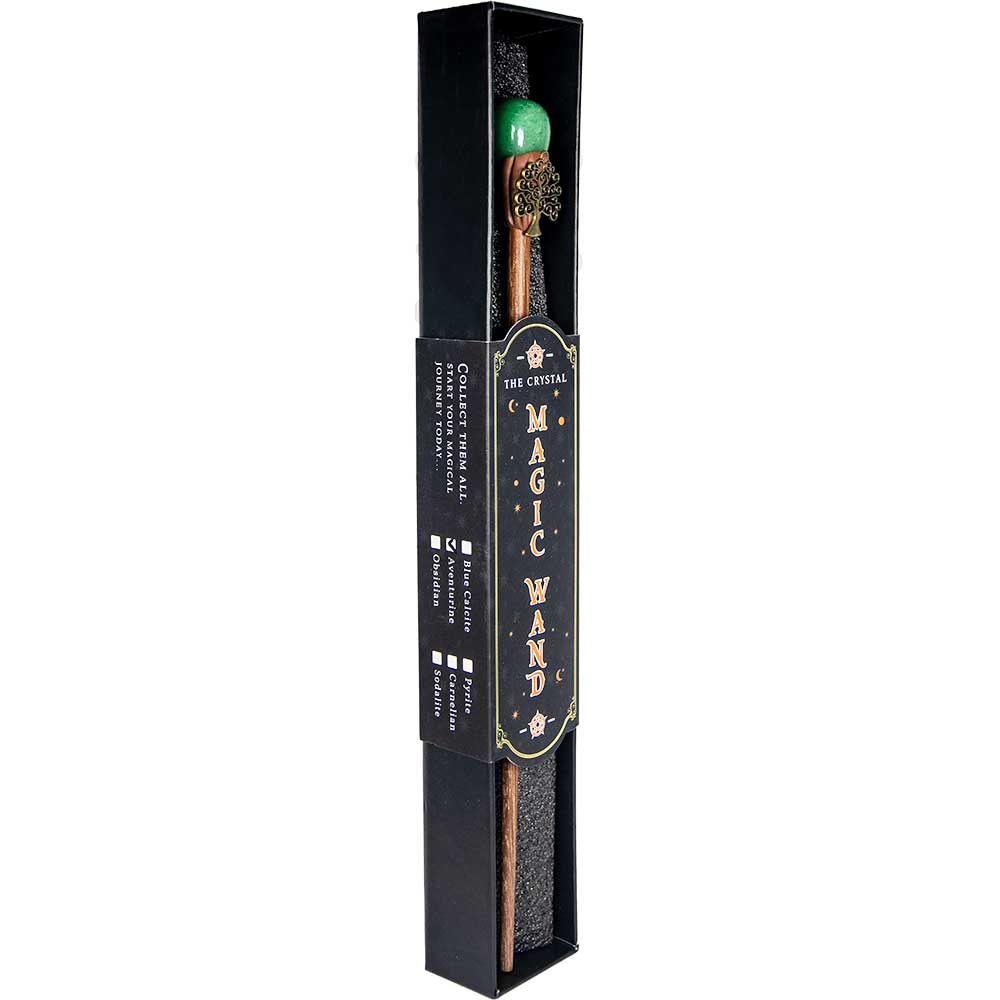 Magic Wand w/ Gift Box - Green Aventurine & Tree of Life ea.