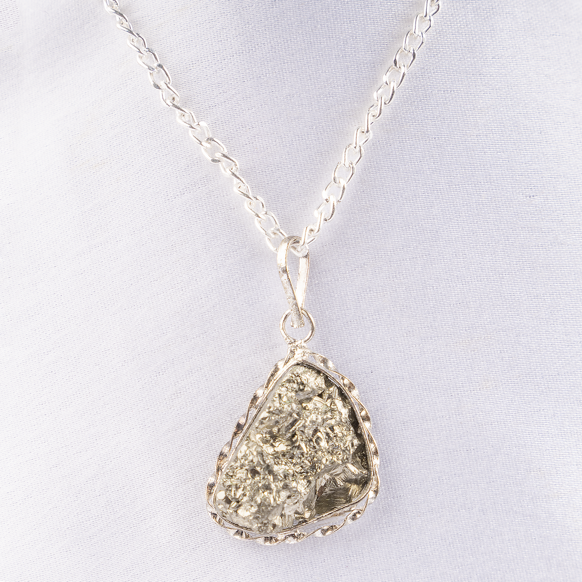 Crystal Pendant | Pyrite Necklace | Wealth Protection