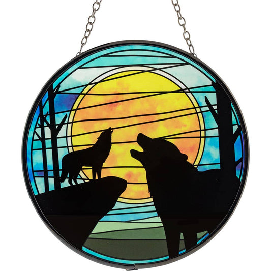 Glass Suncatcher 6in - Wolves (Each)