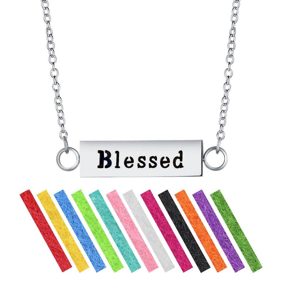 Blessed Diffuser Bar Necklace