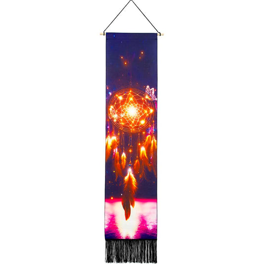Linen Banner w/ Fringe - Enchanted Dreamcatcher (Each)