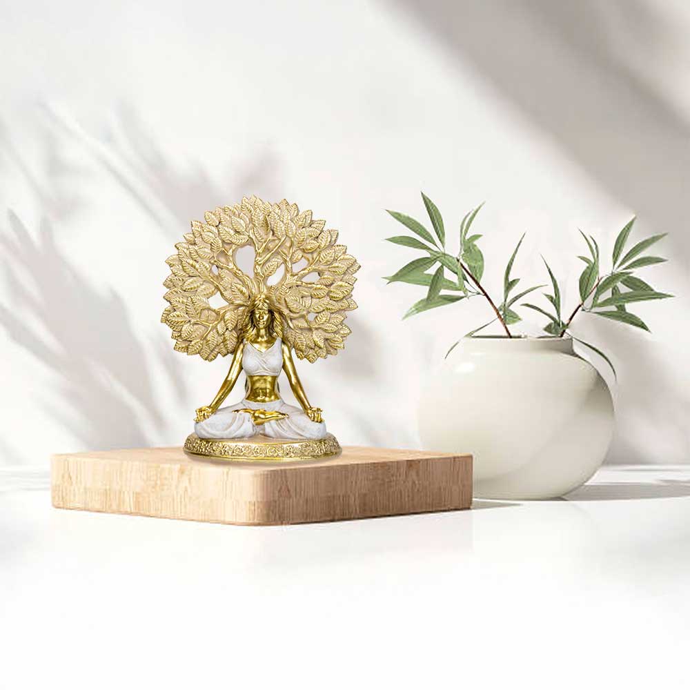 Polyresin Statue Yoga Lady w/Tree of Life (Each)