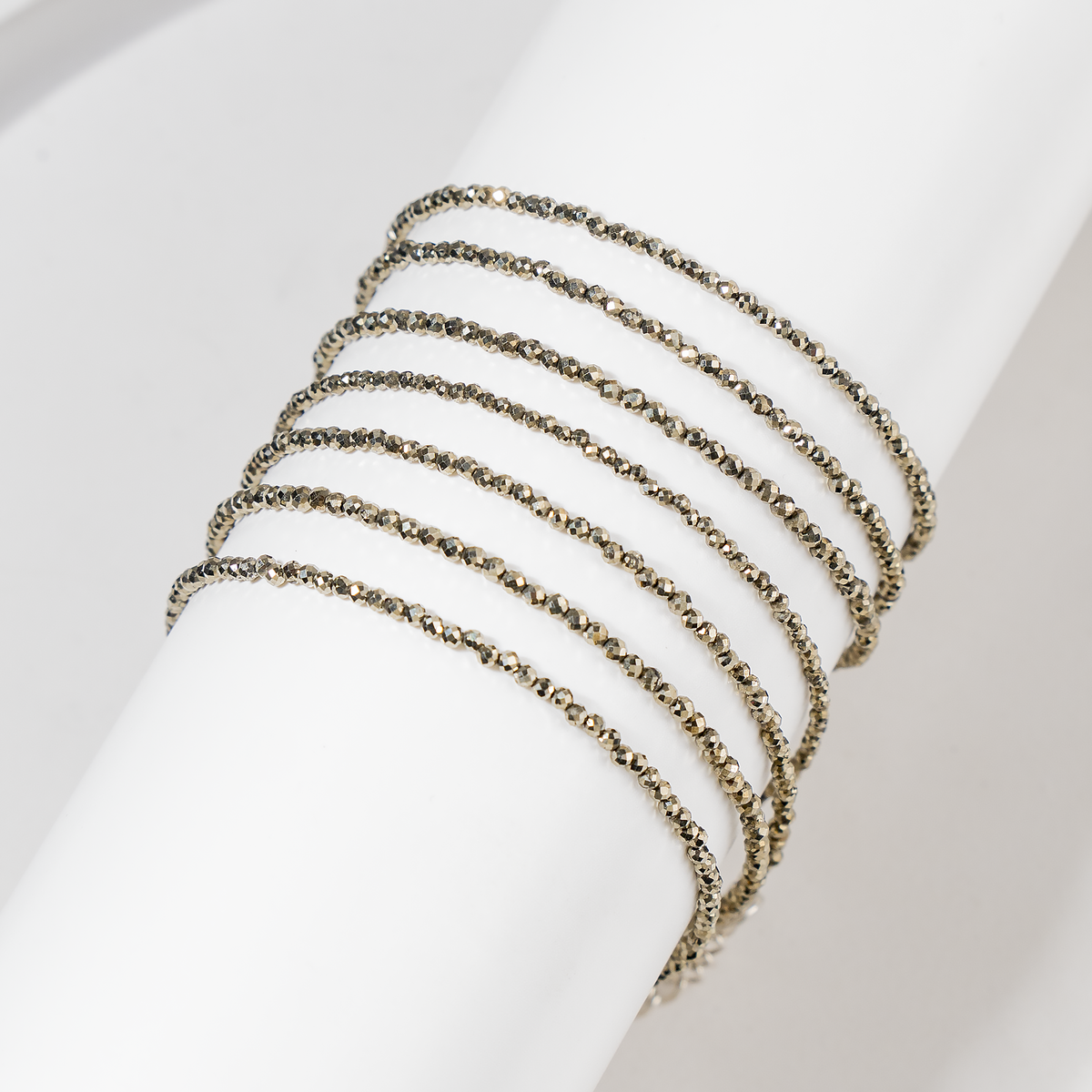 Pyrite Anklet | Faceted Beads | Money Magnet Crystal