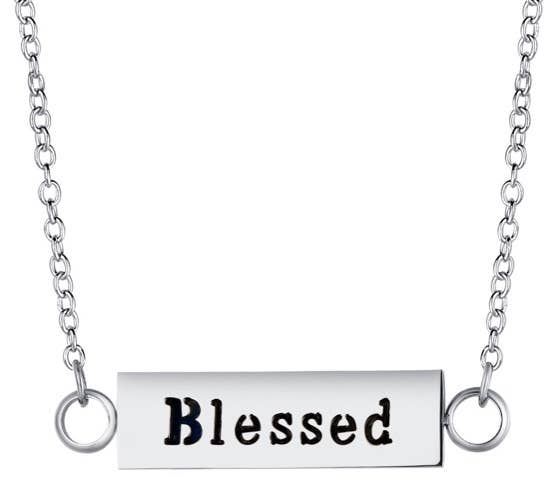 Blessed Diffuser Bar Necklace