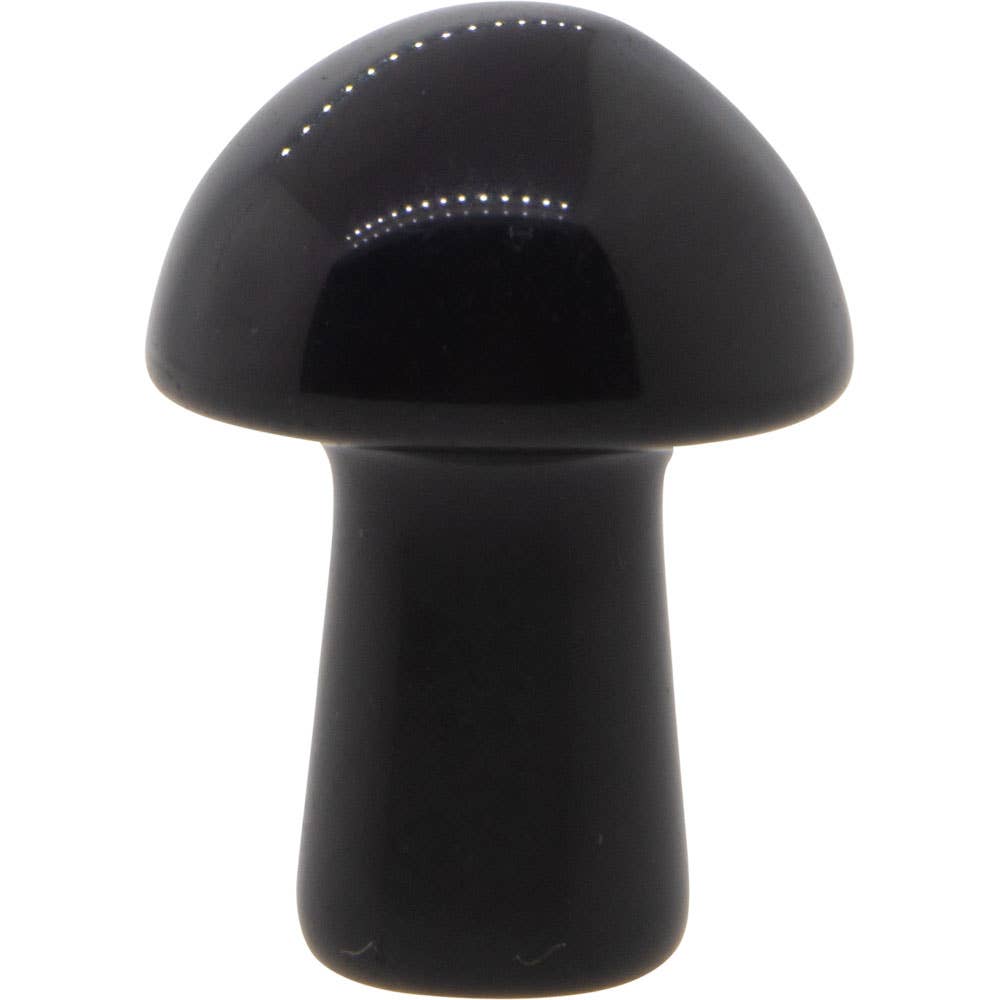 Gemstone Mini Mushroom - Black Obsidian (Each)