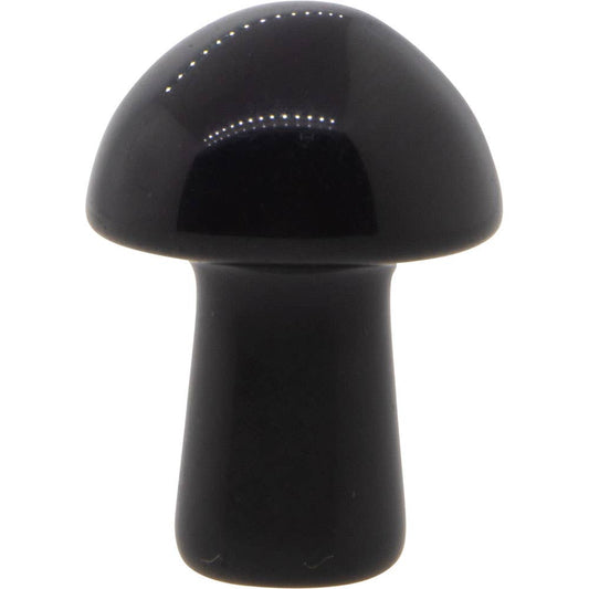 Gemstone Mini Mushroom - Black Obsidian (Each)