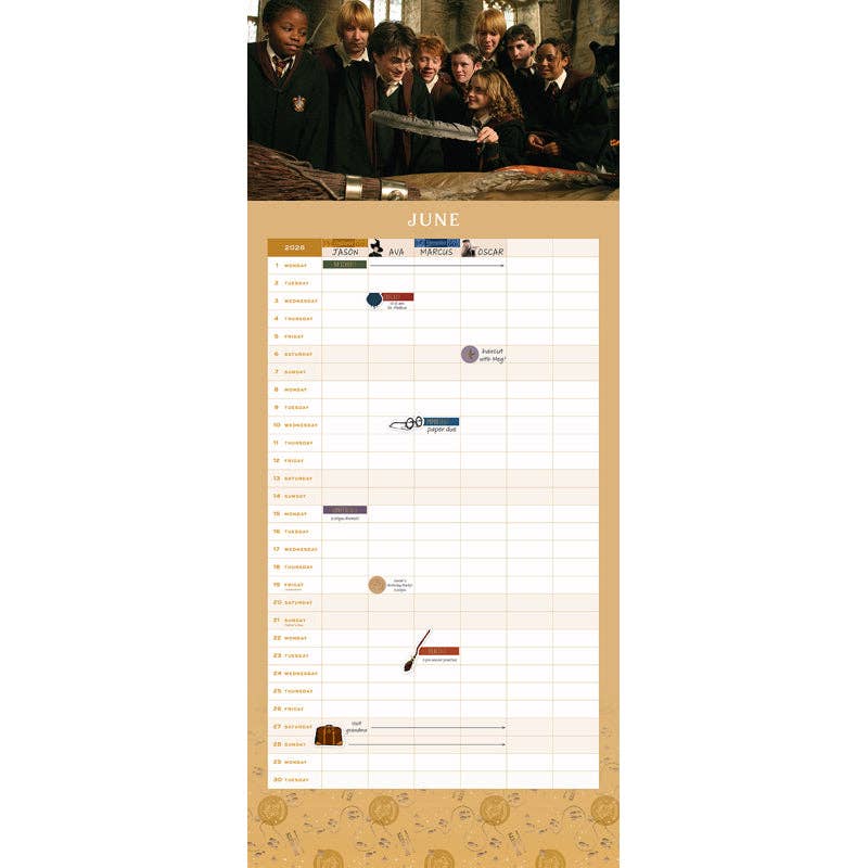 2026 Harry Potter: Hogwarts Family Wall Planner - SALE!
