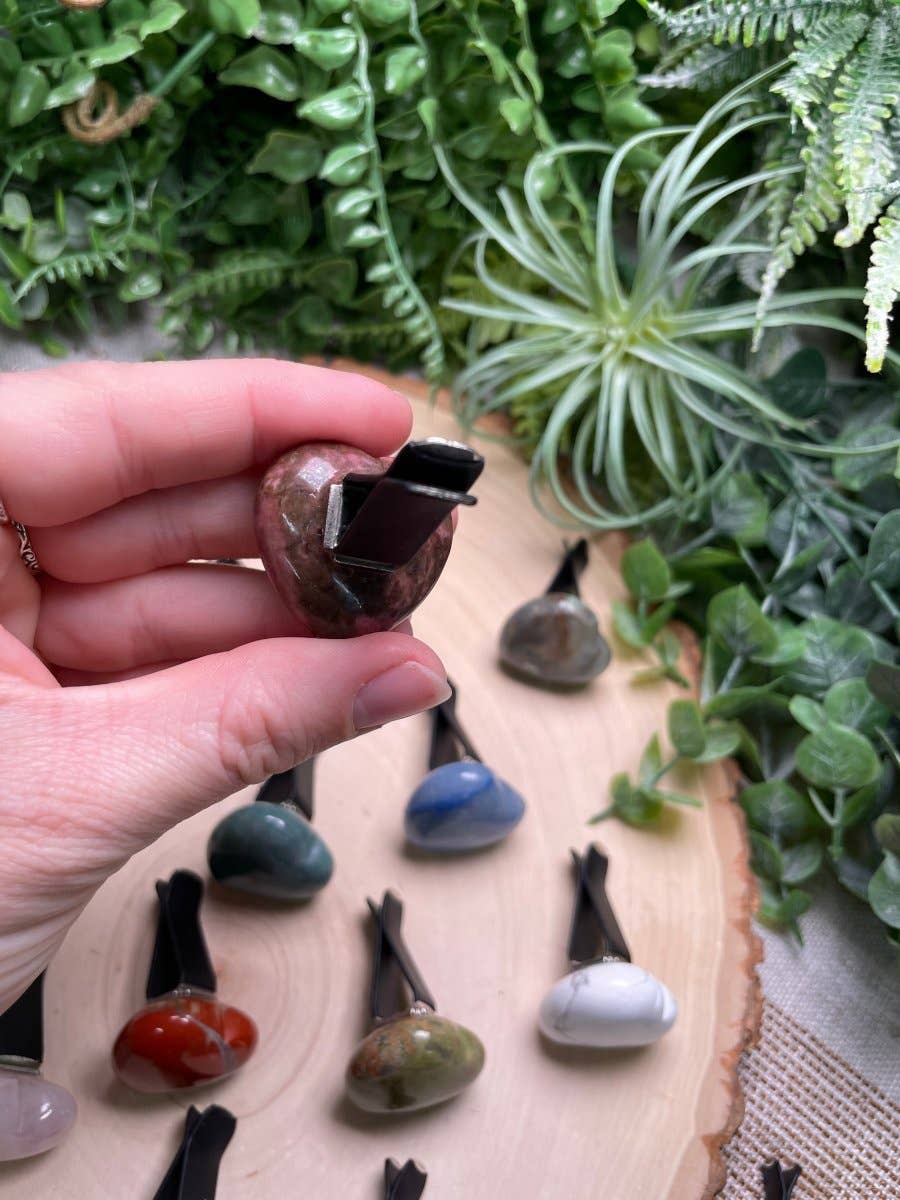 Crystal Heart Car Vent Clips