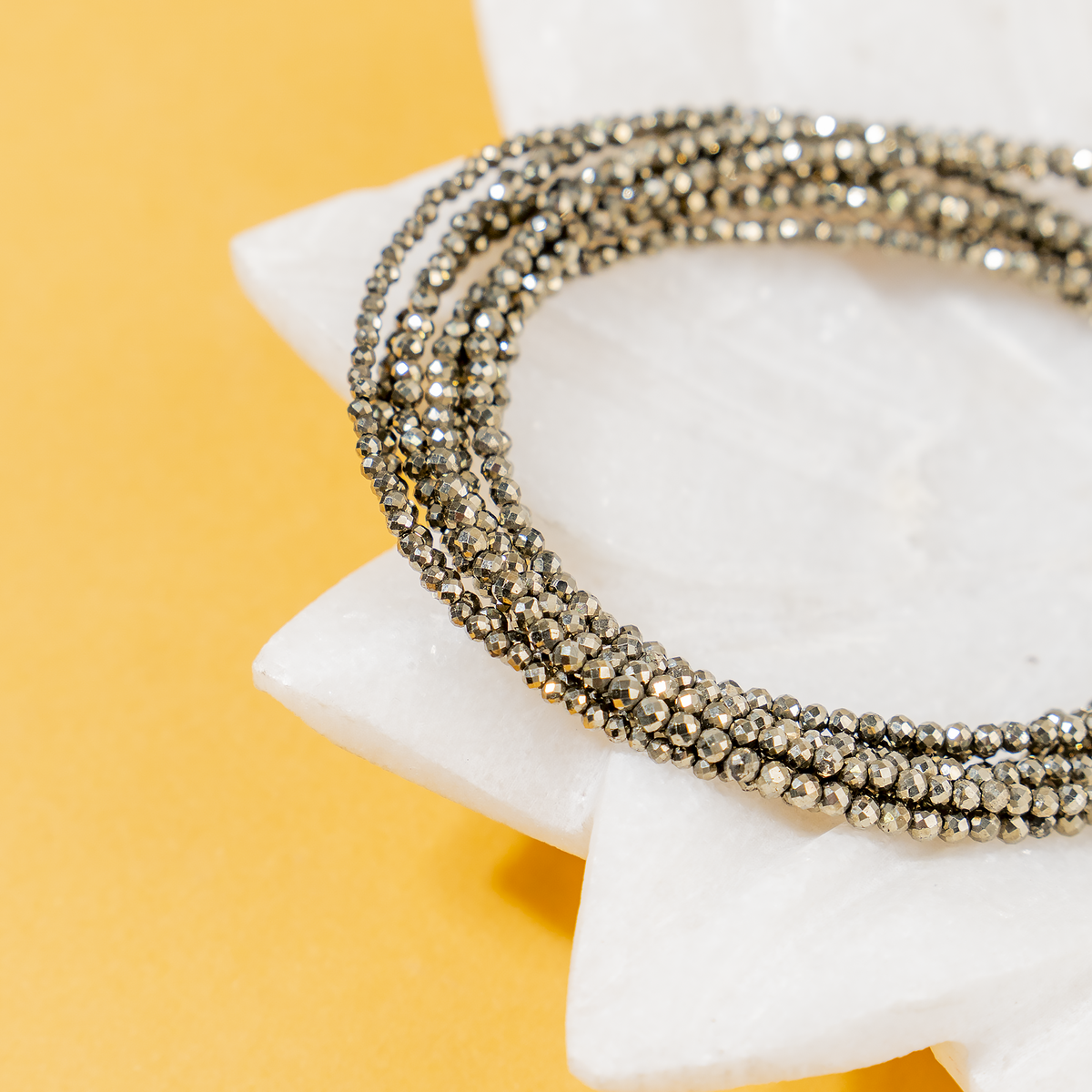 Pyrite Anklet | Faceted Beads | Money Magnet Crystal