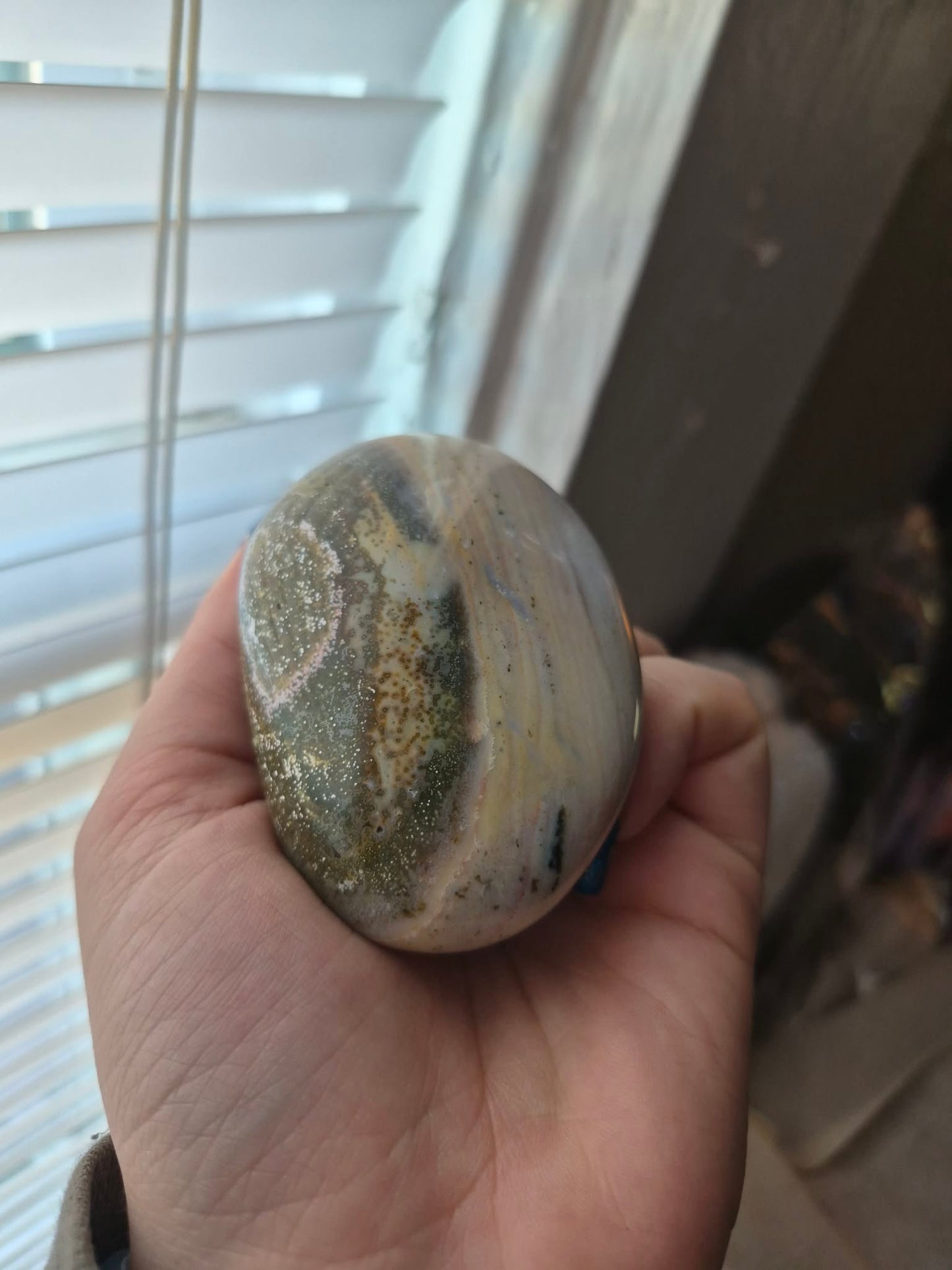 Ocean Jasper Palm stone | Intuitively Picked