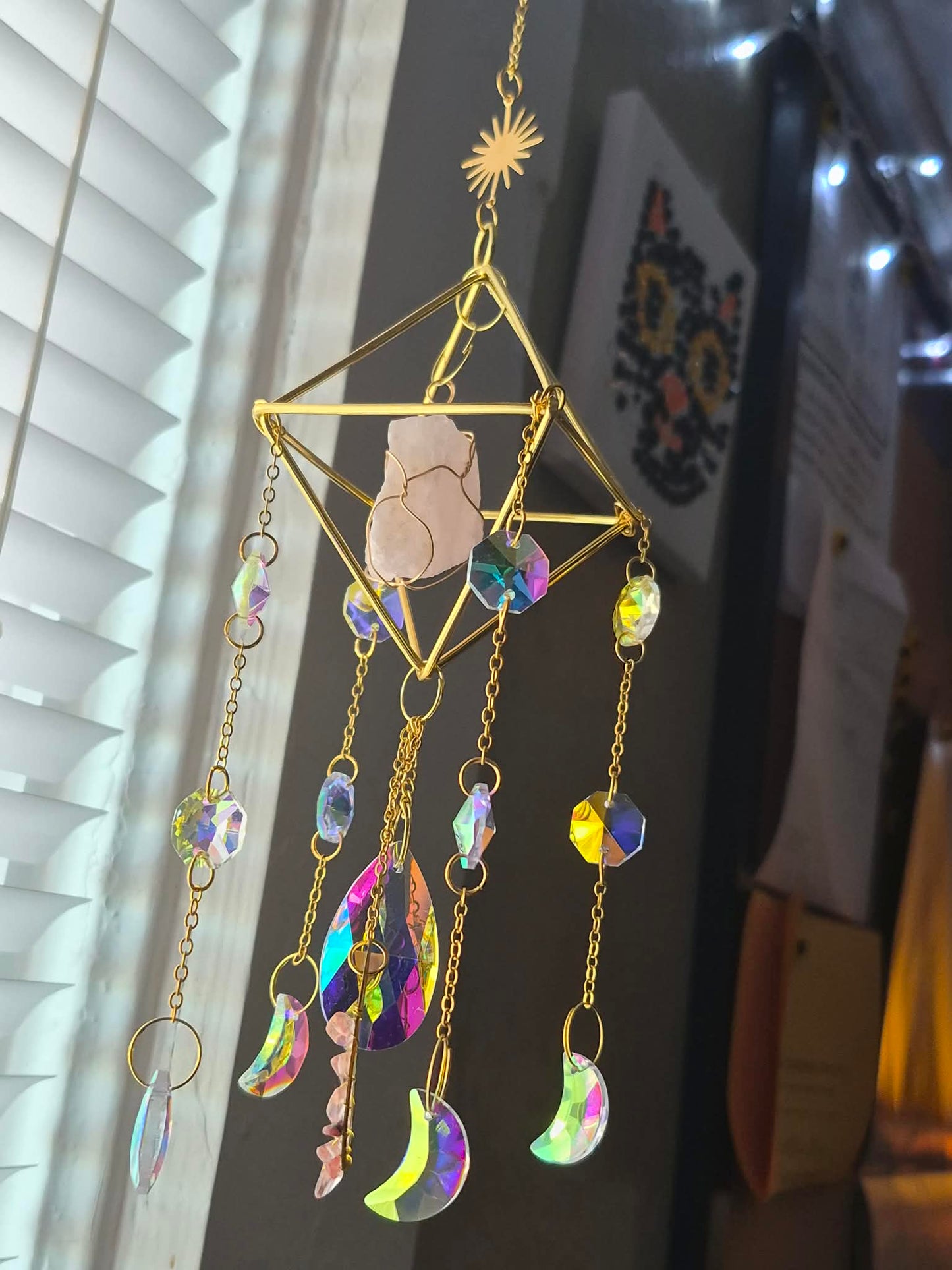 Rose Quartz Suncatcher